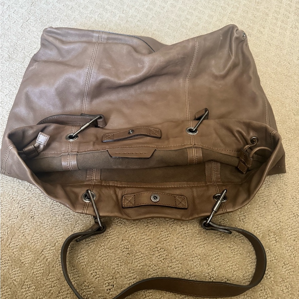 Burberry Brown Leather Tote Bag - Picture 9 of 14